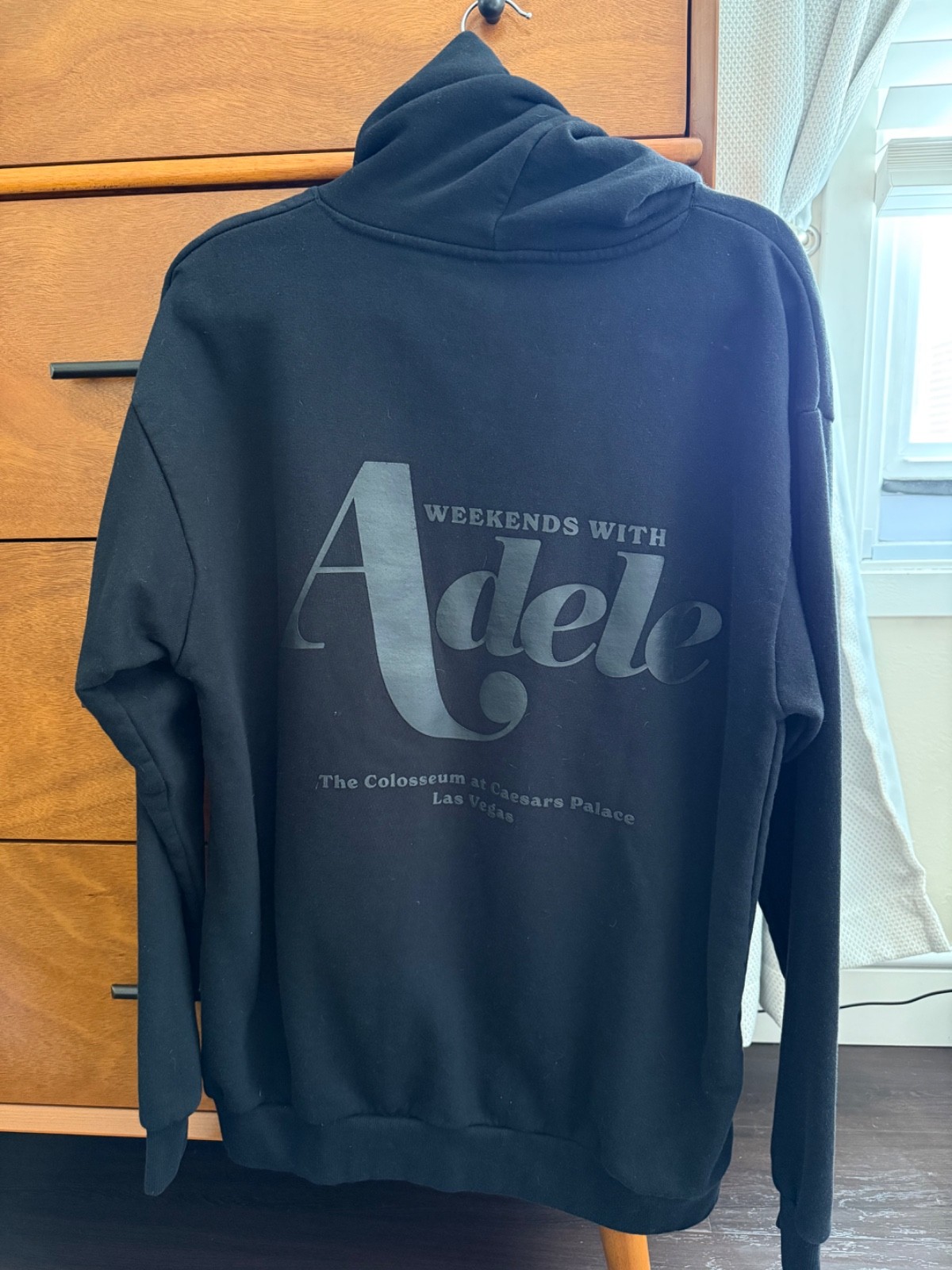 Weekends with Adele Black Cotton Pullover Hoodie … - image 1