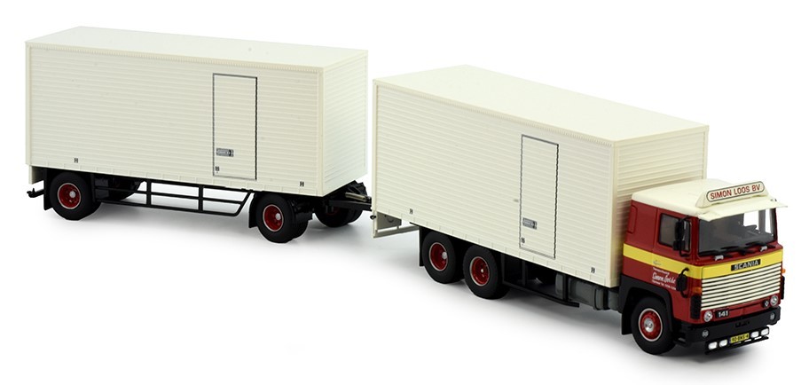 Modèle TEKNO SCANIA 141 6x4 haut de gamme 1/50 avec remorque 2 essieux - 2