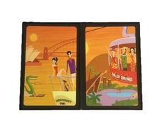 2 Shag Prints 4" x 6" Framed Art Print Card Palm Springs Tiki Bar Josh Agle