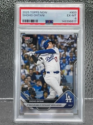 Shohei Ohtani 2025 Topps Now #903 PSA 6 Writes World Series History Dodgers