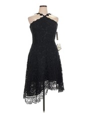 NWT Eliza J Women Black Cocktail Dress 14