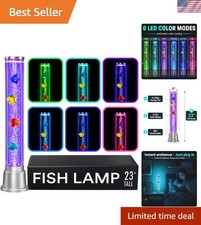 Mesmerizing Fish Lamp Sensory Bubble Tube LED Color Changing, 1.9FT