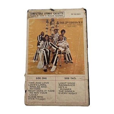 THE 5TH DIMENSION LOVE'S LINES ANGLES & RHYMES Cassette Tape 1971 *Buy2Get1Free*