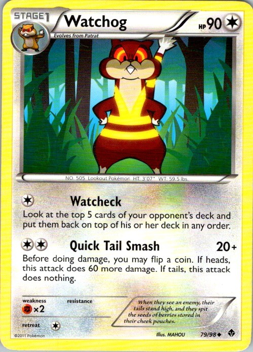 Watchog 79/98 Uncommon Emerging Powers Pokemon Lightly Played