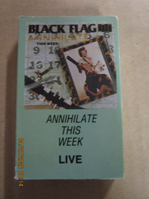 BLACK FLAG Annihilate This Week CASSETTE SINGLE Used! 1990 SST Records SSTC 081