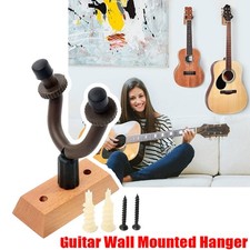 Guitar Hanger Wall Mount Stand Hook Holder Bracket Bass Keeper Wooden Based
