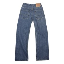 Levi  s 550 Slim Youth Jeans 12 Slim W24 L26 Medium Wash Denim Classic Red Tab