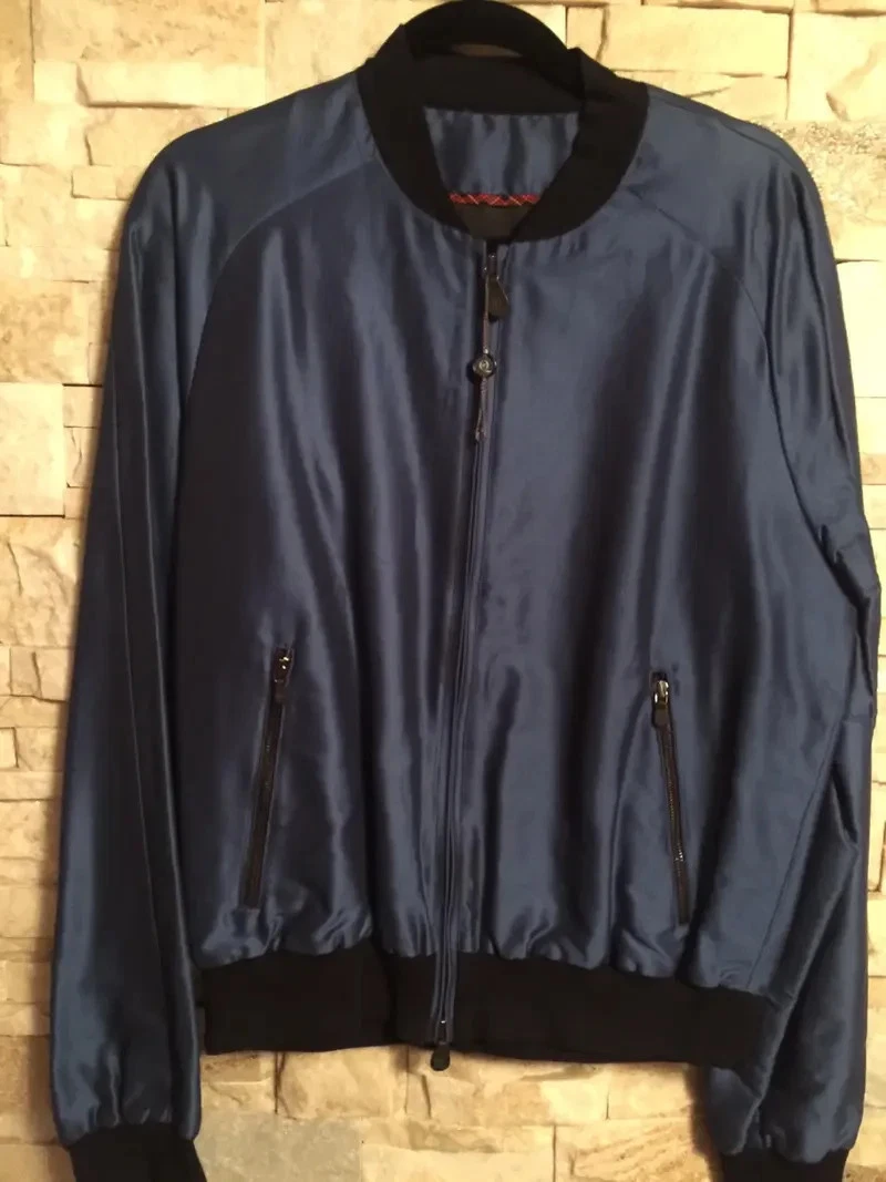Alexander McQueen — ALEXANDER MCQUEEN COLLECTABLE BLUE BOMBER JACKET ITALY SIZE 48 US 38