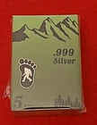 5-gram .999 Fine Silver Sasquatch Bigfoot Bar by Pan Silver Company SEALED