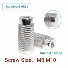 M8-10 Knurled Thumb Nut Aluminum Alloy Hand Grip Knobs Through Hole with Thread