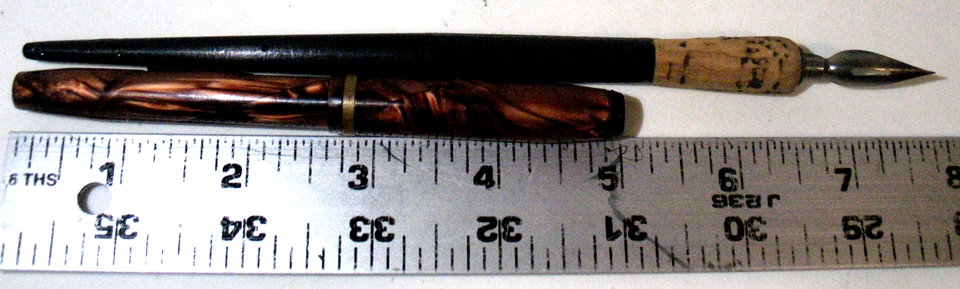 Stylo Plume Vintage Eversharp Skyline Plaqué Or 14K – À Restaurer, Bel état Général