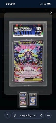 Pokemon TCG Mega Zygarde Ex 120/088 Graded Ace 10