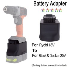 Adapter For Ryobi 18V Li-Ion Battery Adapter to for Black Decker 20V Tools