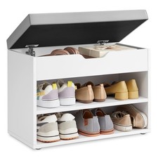 VASAGLE Panca Scarpiera, Scarpiera Ingresso con Sedile Imbottito, 3 Scomparti...