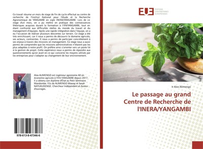 Ir Alex Alimengo | Le passage au grand Centre de Recherche de l'INERA/YANGAMBI