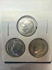3-1955s Roosevelt Dimes BU 90 Silver