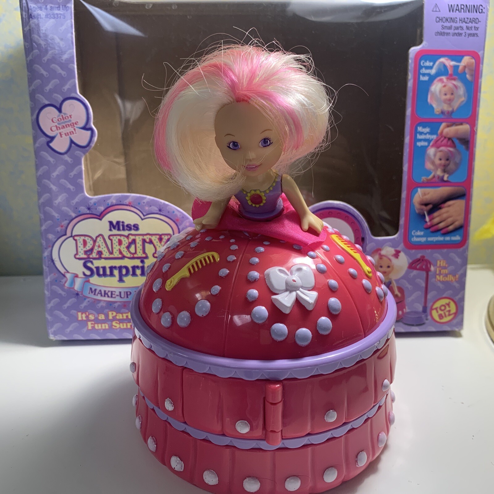 Miss Party Surprise Doll MAKE-UP Molly 1999 Playset Beauty Salon