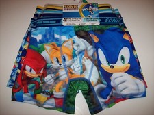 Sonic the Hedgehog Underwear Boys 4 Athletic Boxer Briefs Size 10 New