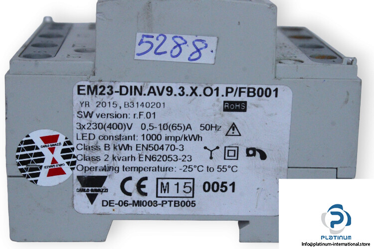 Carlo Gavazzi EM24-DIN.AV5.3.D.IS.X - Misuratore Di Energia Trifase Con TA - Foto 5