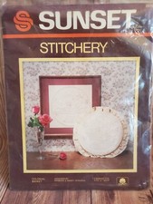 Sunset Stitchery Candlewicking Kit Colonial Basket Fits 12" Hoop NIP NEW