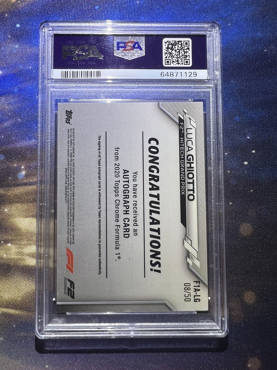 Luca Ghiotto 2020 Topps Chrome Formula 1 F1 Gold Auto Luca Ghiotto 2020 Topps Chrome Formula 1 F1 Gold Auto