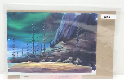 Original Hand Painted Animation Production Cel & Painted Background (234-2)