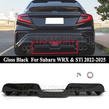 For Subaru Wrx Vb 2022-2025 Ht Style Shark Fin Rear Bumper Diffuser Gloss Black For Subaru Wrx Vb 2022-2025 Ht Style Shark Fin Rear Bumper Diffuser Gloss Black