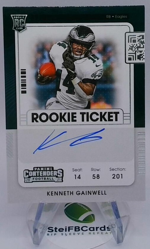 2021 Contenders Kenneth Gainwell #139 Rookie Ticket Auto Philadelphia Eagles