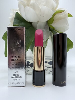 Lancome L'Absolu Rouge Hydrating Shaping Lipcolor 378 ROSE Matte 3.4g/0.12Oz