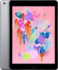 Apple iPad 9.7 6th Gen 2018 32GB Wi-Fi  Cellular Space Gray - Good
