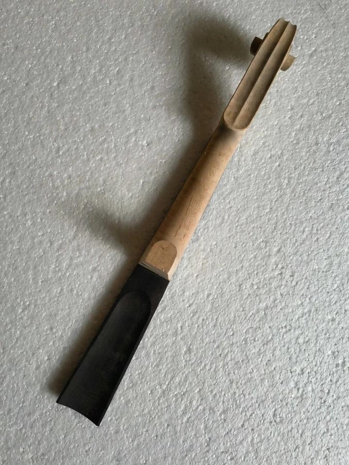 1 шт. 4/4 пламенный кленовый гриф для скрипки с грифом из черного дерева детали для скрипки ручной работы - Изображение 2 из 4