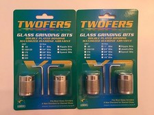 2sets - 1" Aanraku Twofers 2 bit 100/120 Regular Grit Stained Glass Grinder Bits