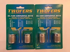 2sets - 1" Aanraku Twofers 2 bit 100/120 Regular Grit Stained Glass Grinder Bits