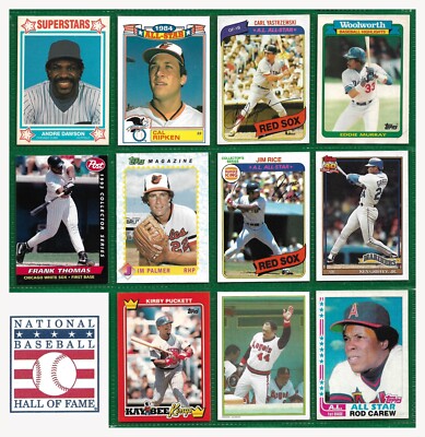 HoF Dawson Griffey Jr  Mays Murray Ozzie Palmer Rice Ripken Ryan Sandberg Yaz ++