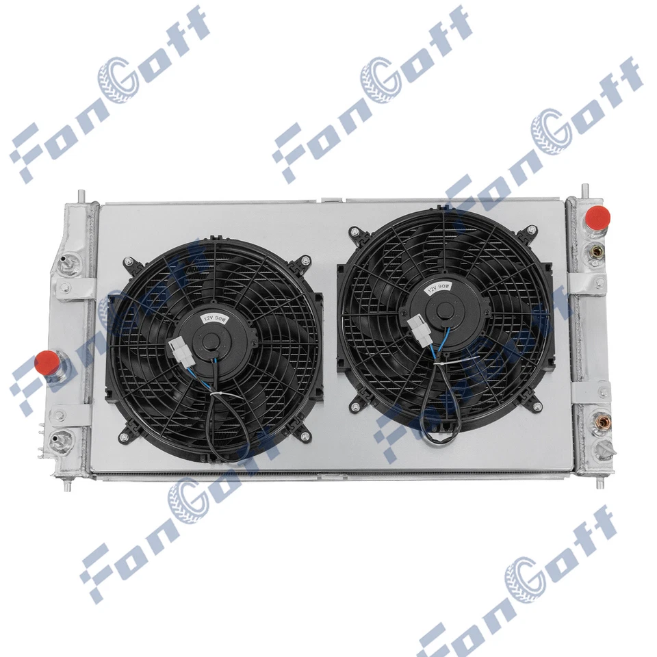 3 Row Radiator w/ Shroud Fan FIT 1998-2004 Chrysler Concorde 300M Dodge Intrepid Foto 4 de 4