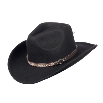 Westernhut Outback-Style – Knautschbarer Filzhut Mit Breiter Krempe & Lederband | Für Damen & Herren
