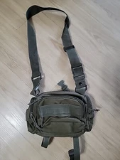 Green MOLLE Belt Tactical Duty Waist Pack Multi Pocket Shoulder Strap & Handle.