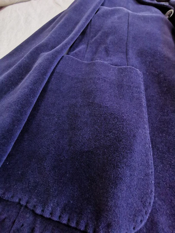 Cantarelli Planet Jersey Jacket Velor Cotton Nylon Mens Italian Purple #V4712 - Image 2 of 4