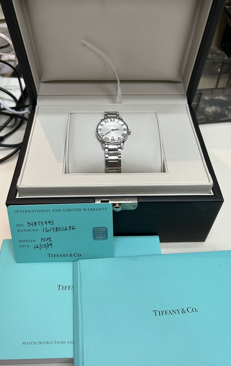 Tiffany & Co Atlas 2-Hand Quartz Date Steel Women's 29mm Tiffany & Co Atlas 2-Hand Quartz Date Steel Women's 29mm