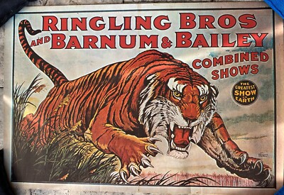 Reproduction/Copy Ringling Bros Barnum & Bailey Circus Poster 16-3/4 x 24-3/4 f