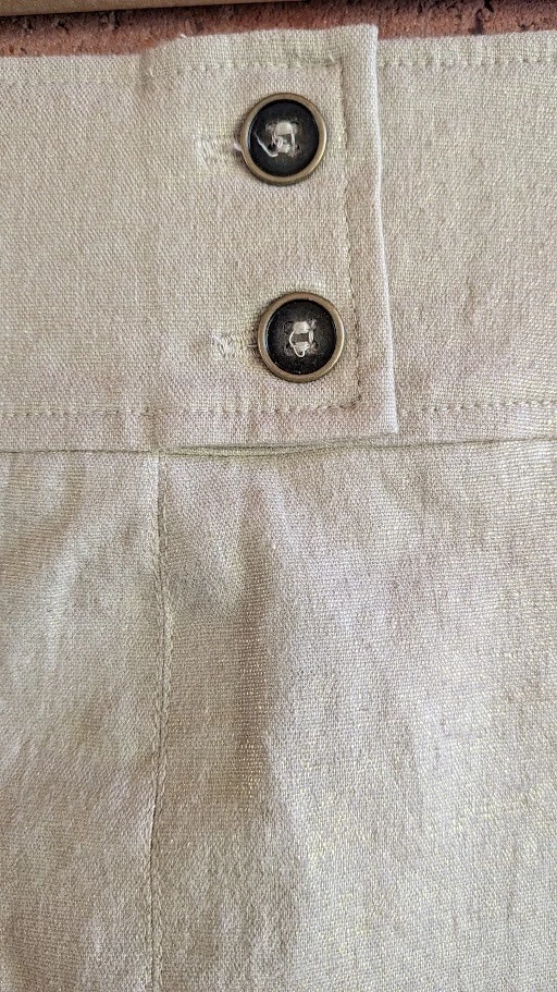 Falda Cache 2 Mezcla de Lino Dorado Metálico Brillo Volantes Preppy Glam Declaración De Colección Foto 4 de 4