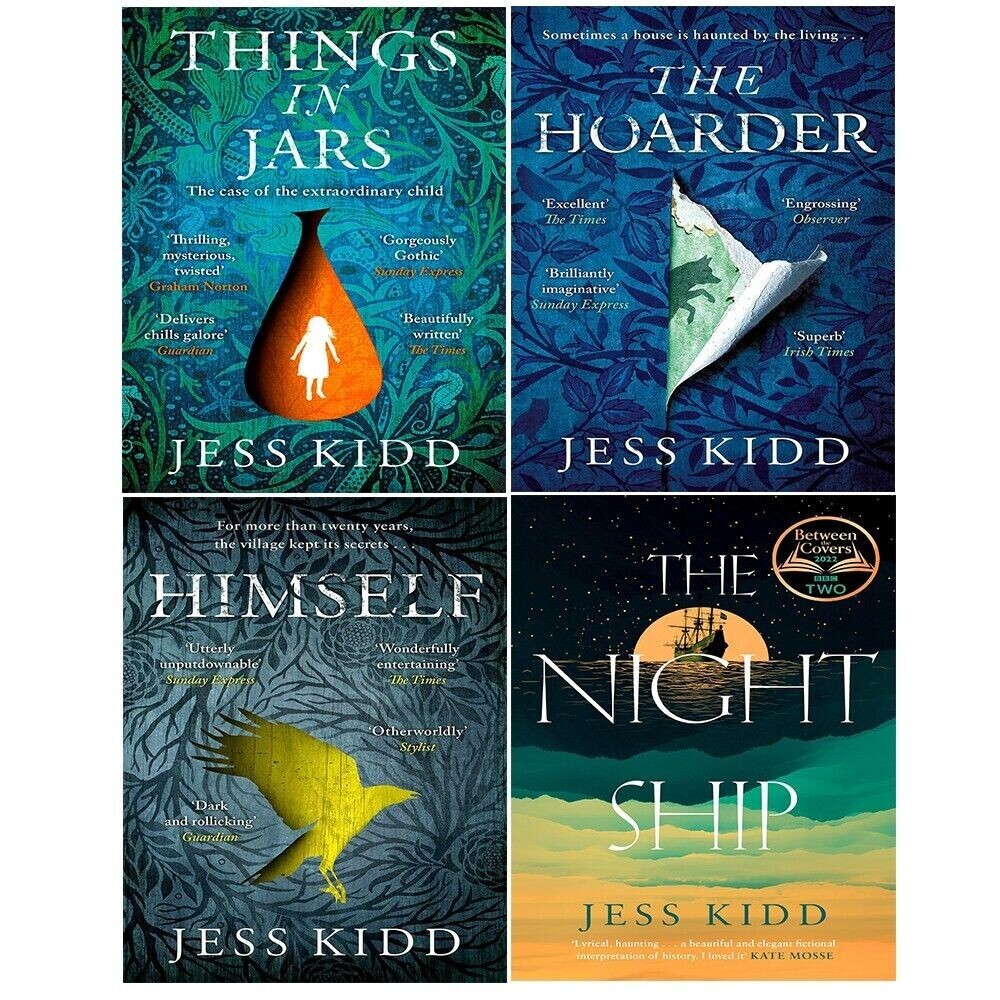 Jess Kidd Collection 4 Books Set Hoarder, Himself, Things in Jars,Night Ship NEW