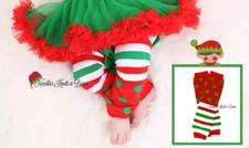 Baby Toddler, Red and Green Christmas Leg Warmers, Arm Warmers, Free Shipping