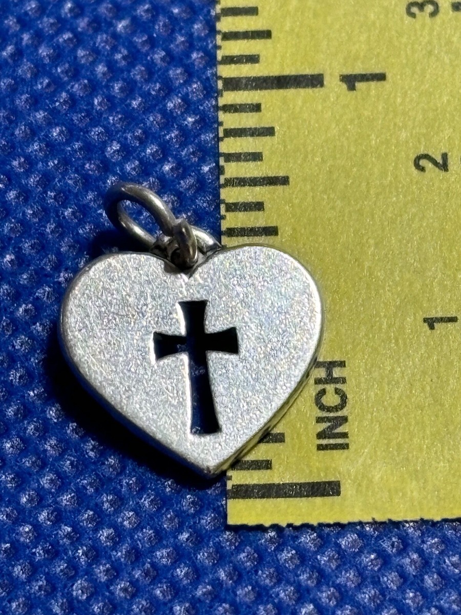James Avery Crosslet Heart Pendant/Charm Sterling Silver