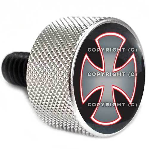 Chrome Billet Iron Cross Knurled Bolt For Harley-Davidson – Seat To Fender Mounting - View #4