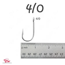 4/0 Fish WOW!® 6X Siwash Nickel Hooks Open Eye Choose from Qty 20 50 100 200 lot