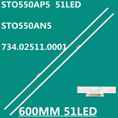 LED strips(2) For Sony KD-55X720E KD-55XE8096 KD-55XE8596 ST0550AP5 XBR-55X800E
