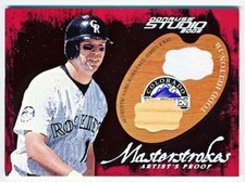 2002 Donruss Studio Todd Helton Masterstrokes Artist's Proof Jersey Bat #19 /200