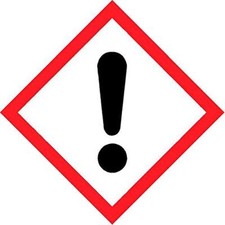 Harmful irritant Exclamation coshh symbol Safety sign