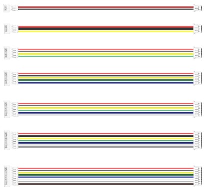2, 3, 4, 5, 6, 7 oder 8 Pin Stecker Buchse für Molex PicoBlade Verlängerung